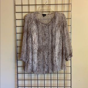 Talbots Snake Print Sheer Blouse (2 Piece)